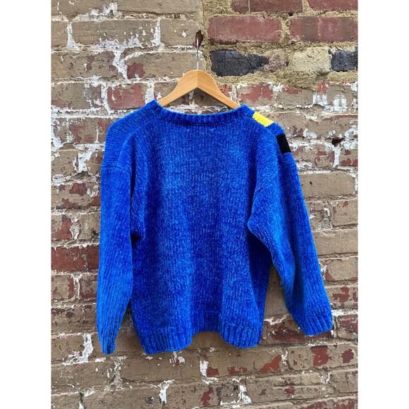 80s Acrylic Patterned Sweater Size M - Picture 4 of 4